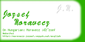 jozsef moravecz business card